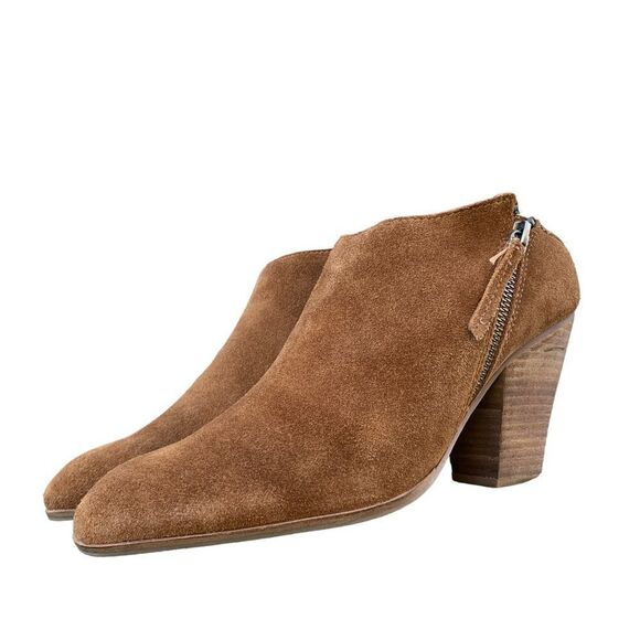 Dolce Vita Brown Suede Leather Ankle Booties Shoes Women’s size 11 boho Western - Picture 15 of 15